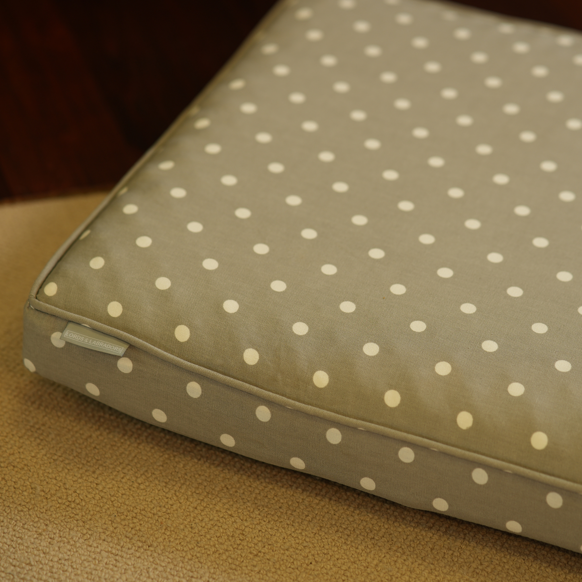 Dog Cushion in Grey Spot, view 20