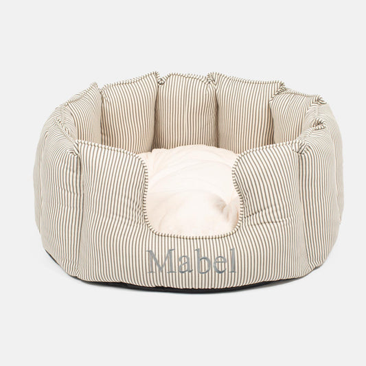 High Wall Bed For Cats With Removable Covers in Spots & Stripes