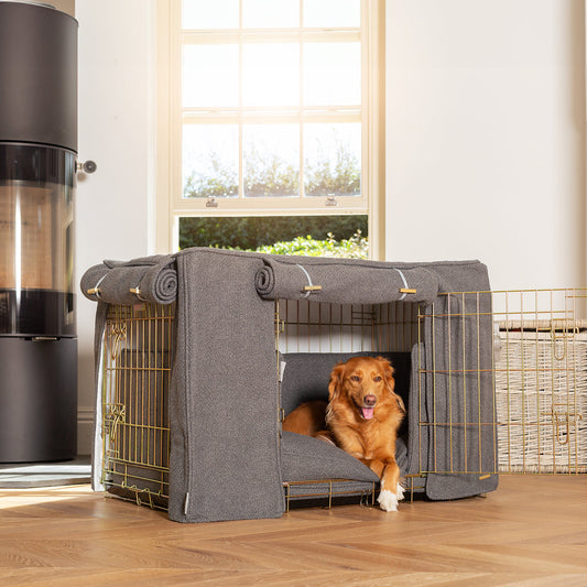 Dog Crate Set In Essentials Herdwick Graphite