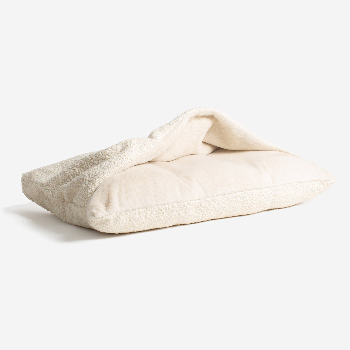 Sleepy Burrows Bed With Removable Cover in Ivory Bouclé, view 6