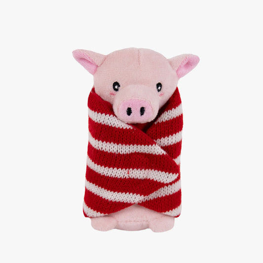 Penny Pig In Blanket Cat Toy