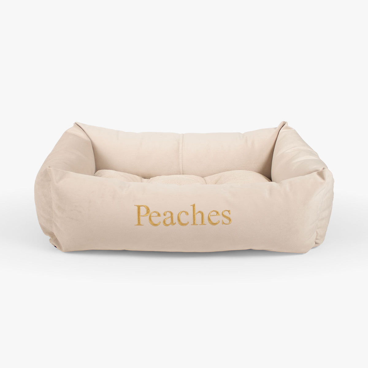 Cosy & Calming Puppy Crate Bed With Removable Covers In Oyster Velvet, view 10