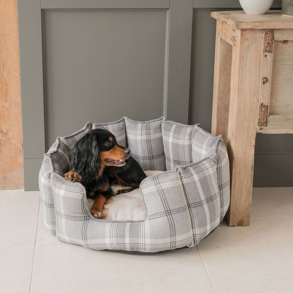 High Wall Bed With Removable Covers in Balmoral Dove Grey Tweed, view 4