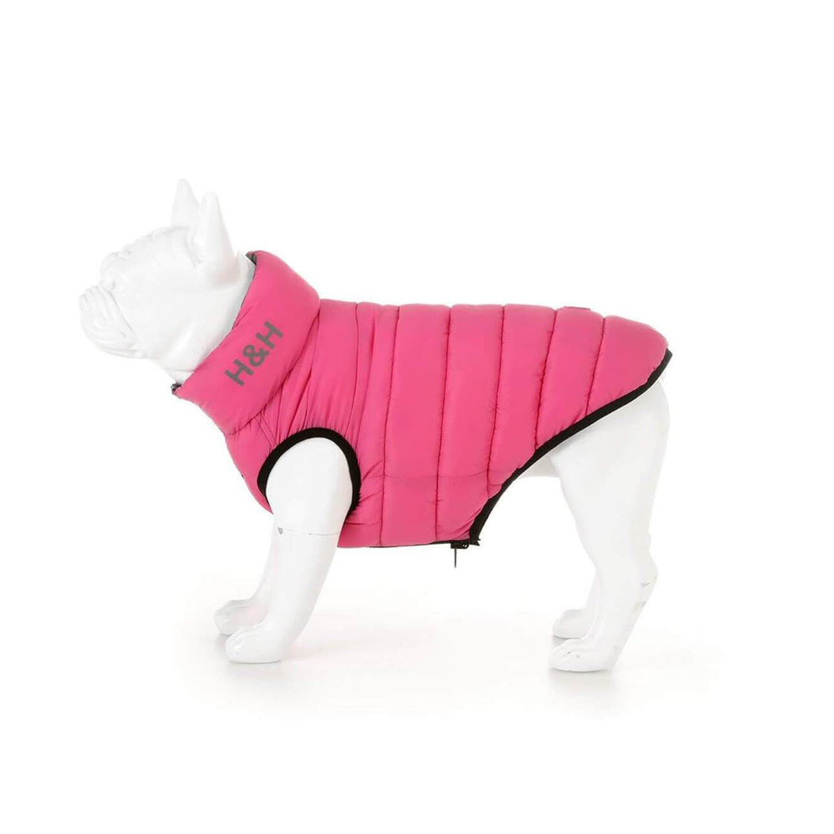 Hugo & Hudson Reversible Pink & Grey Puffer Jacket, view 5