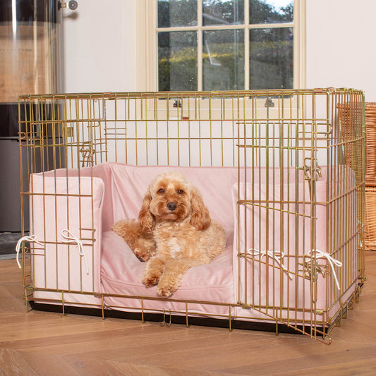 Dog Crate with Cushion & Bumper in Blossom Velvet