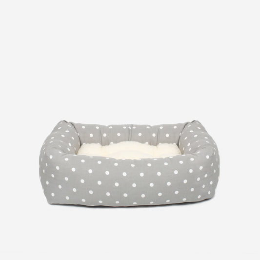 Dog Crate with Cosy & Calming Puppy Crate Bed in Grey Spot