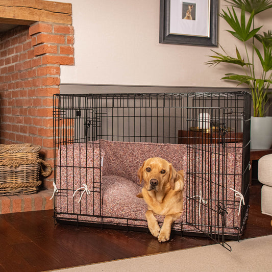 Dog Crate with Cushion & Bumper in Rose Quartz Minerals