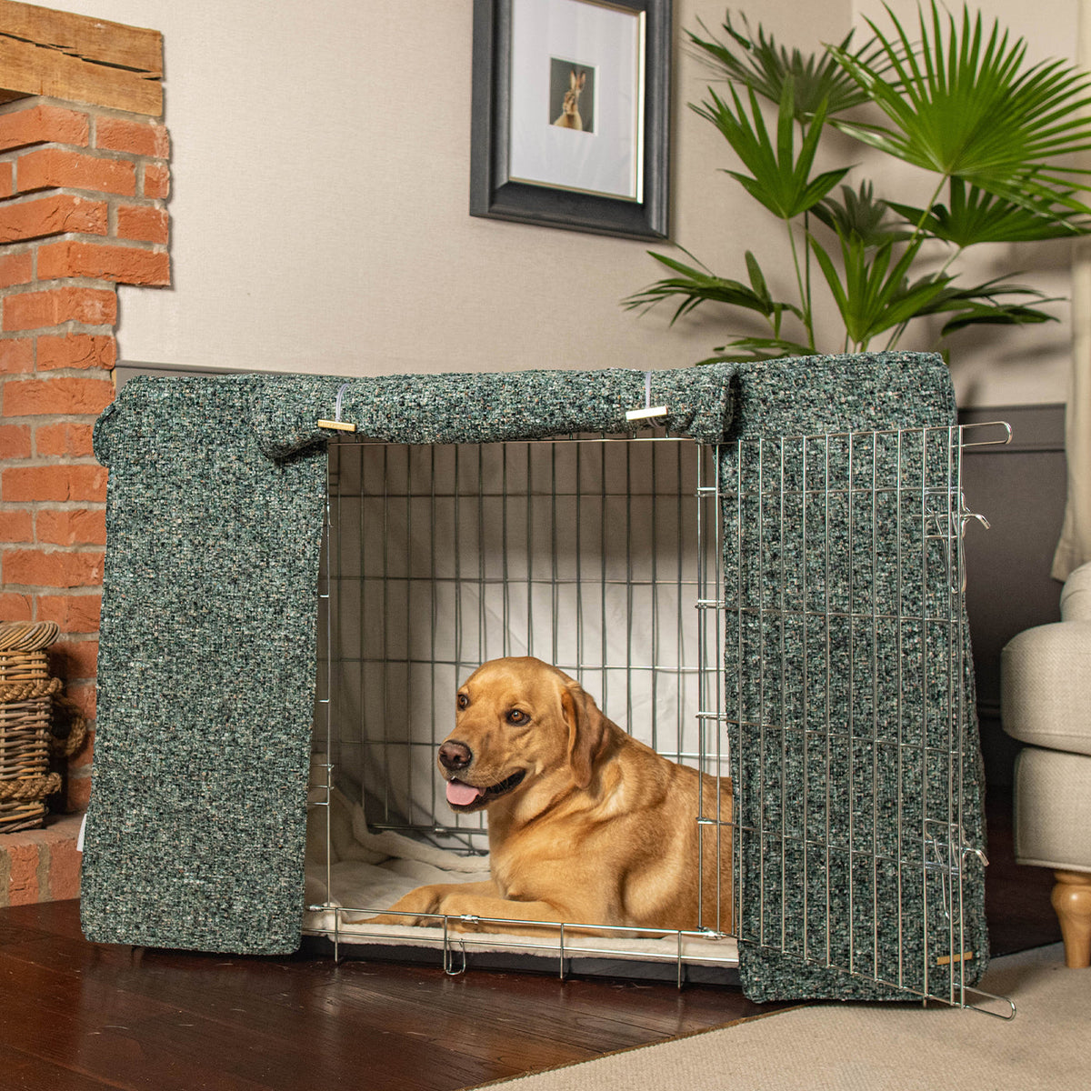 Dog Crate Cover In Emerald Minerals, view 3
