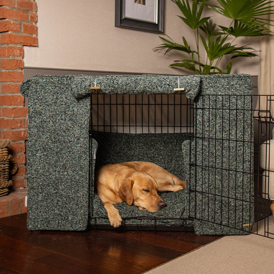 Dog Crate Set In Emerald Minerals
