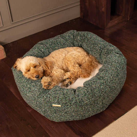 Donut Bed With Removable Covers in Emerald Minerals