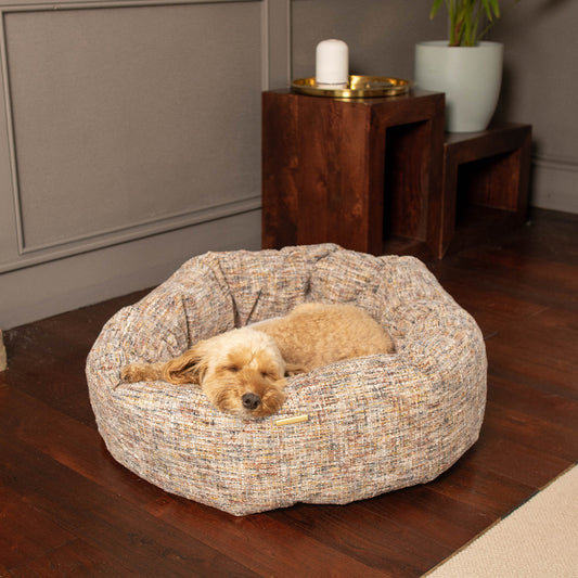 Donut Bed With Removable Covers in Opal Minerals