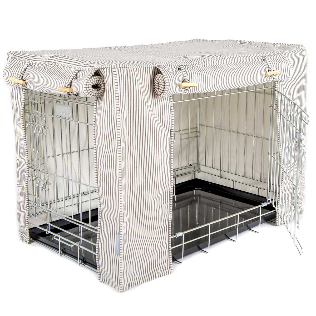 Dog Crate Cover in Regency Stripe, view 12