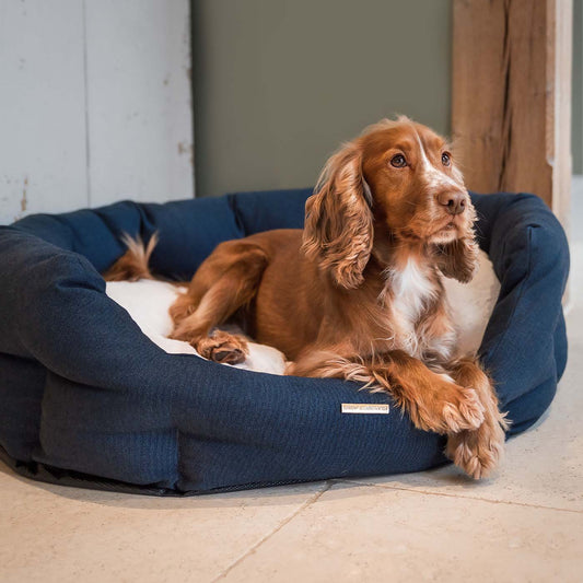 Essentials Twill Oval Bed in Denim