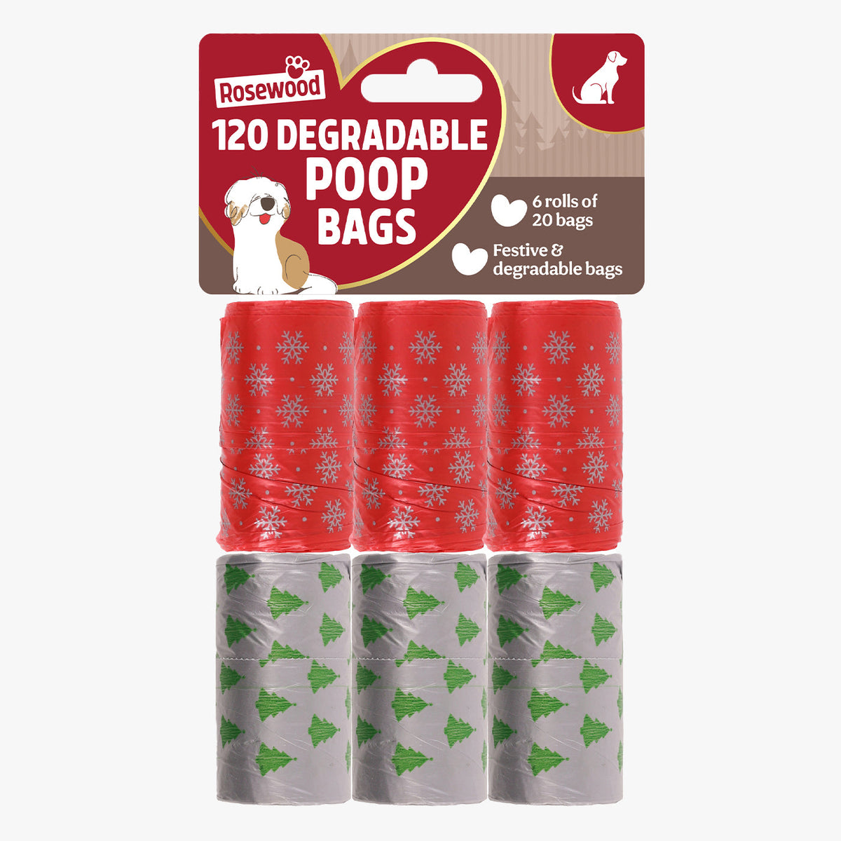 120 Xmas Poop Bags
