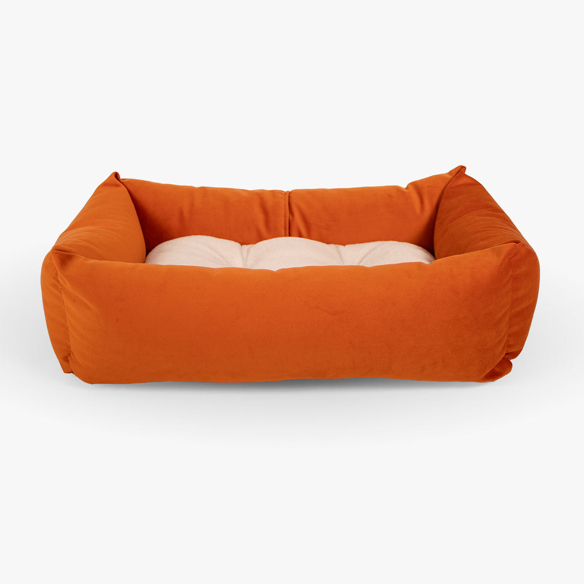 Cosy & Calming Puppy Crate Bed With Removable Covers In Pumpkin Velvet, view 6