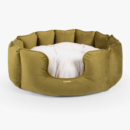 High Wall Bed With Removable Covers in Olive Velvet, view 6