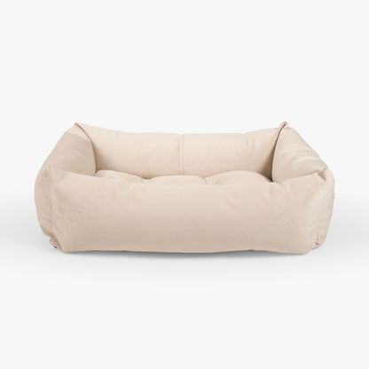 Cosy & Calming Puppy Crate Bed With Removable Covers In Oyster Velvet, view 6