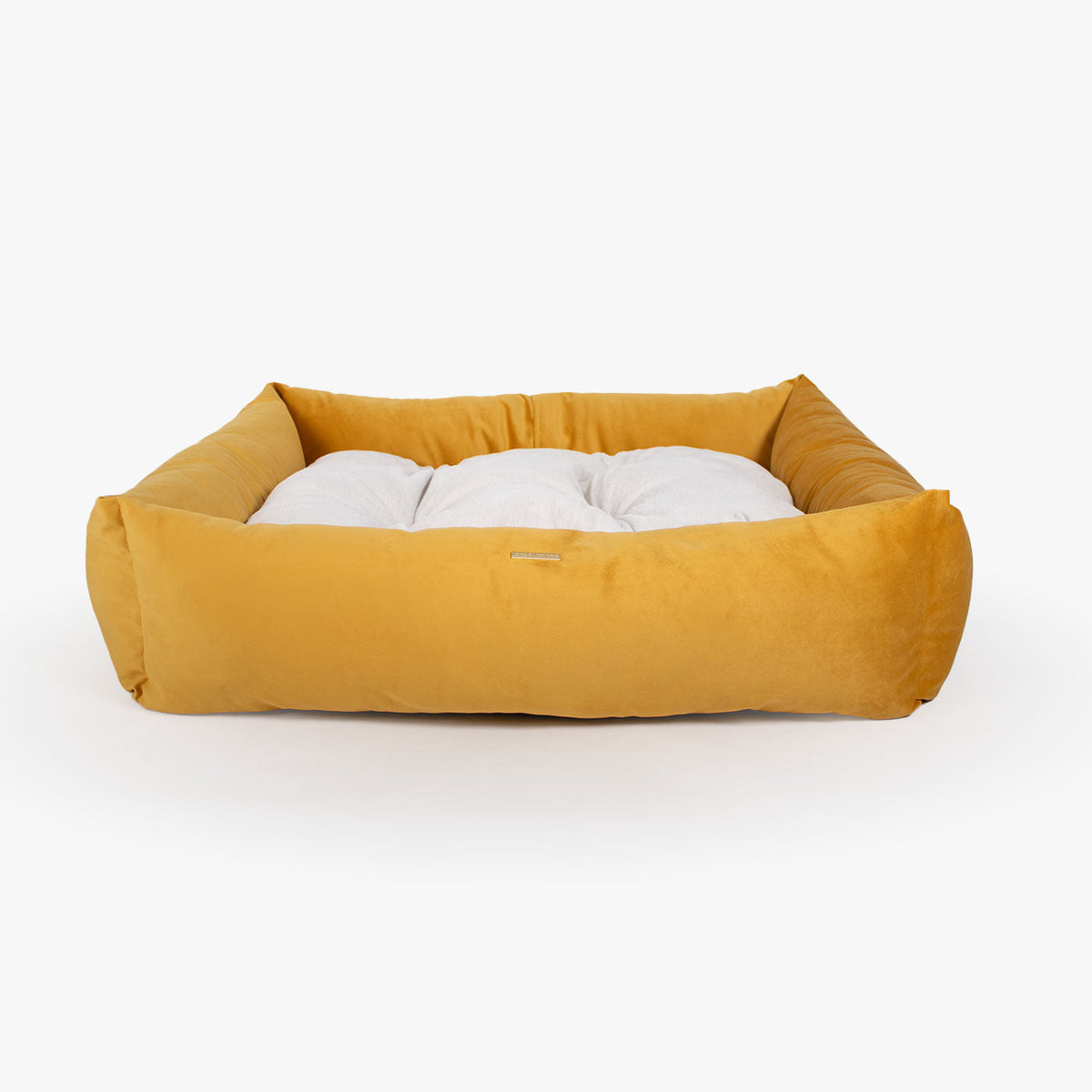 Box Bed With Removable Covers In Saffron Velvet, view 6