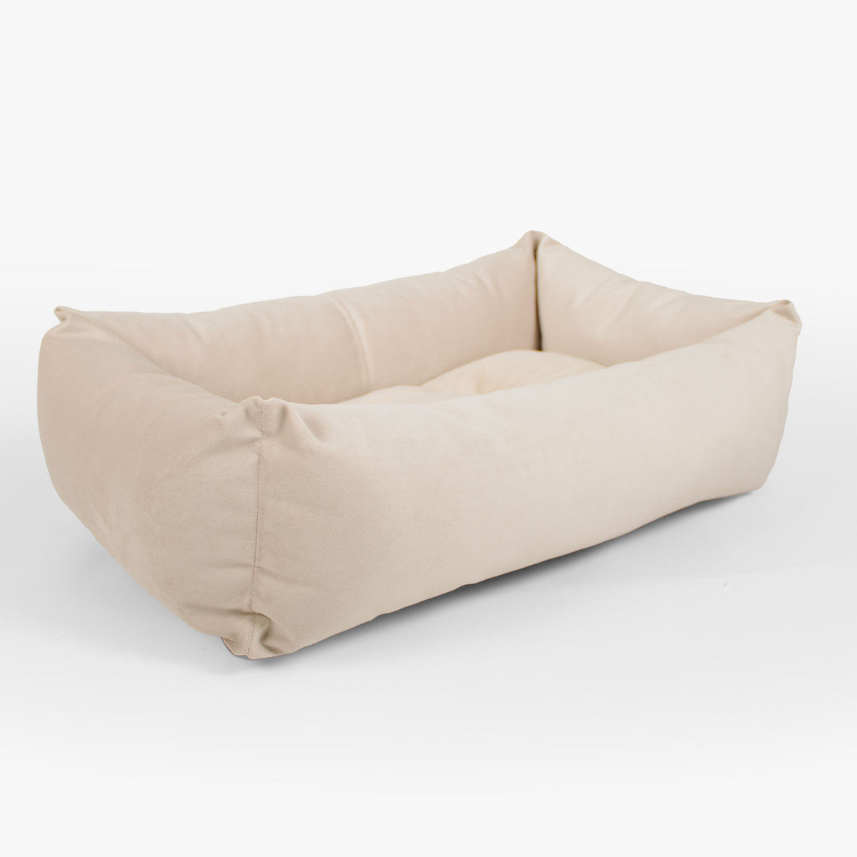 Cosy & Calming Puppy Crate Bed With Removable Covers In Oyster Velvet, view 7