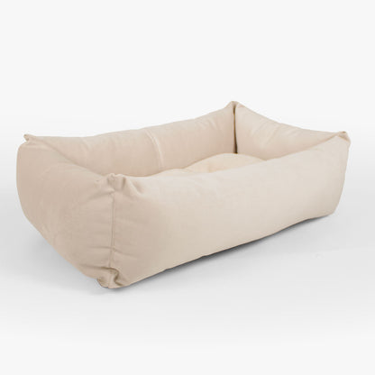 Cosy & Calming Puppy Crate Bed With Removable Covers In Oyster Velvet, view 7
