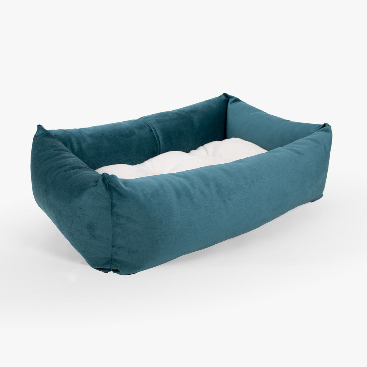 Cosy & Calming Puppy Crate Bed With Removable Covers In Marine Velvet, view 7