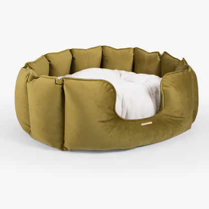 High Wall Bed With Removable Covers in Olive Velvet, view 7