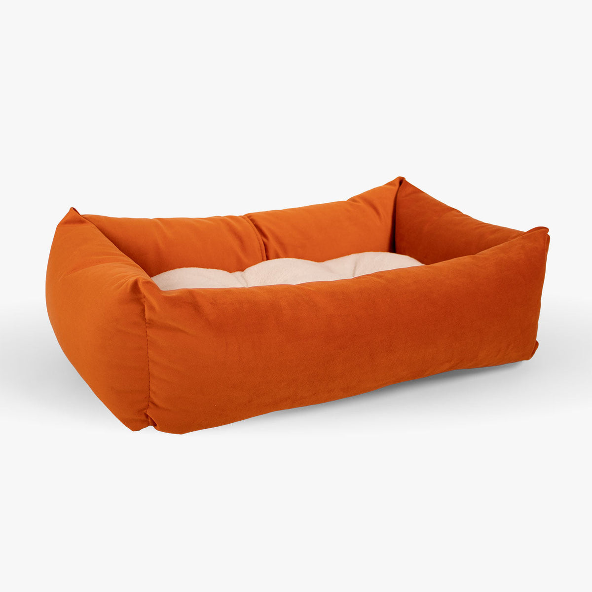 Cosy & Calming Puppy Crate Bed With Removable Covers In Pumpkin Velvet, view 7