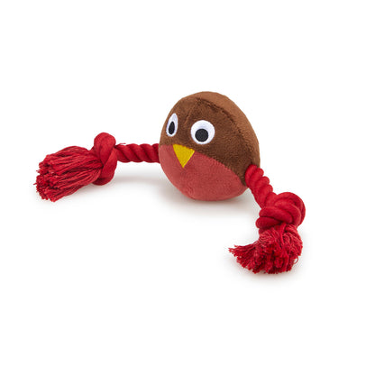 Ryan Robin With Rope Plush Christmas Dog Toy, view 4