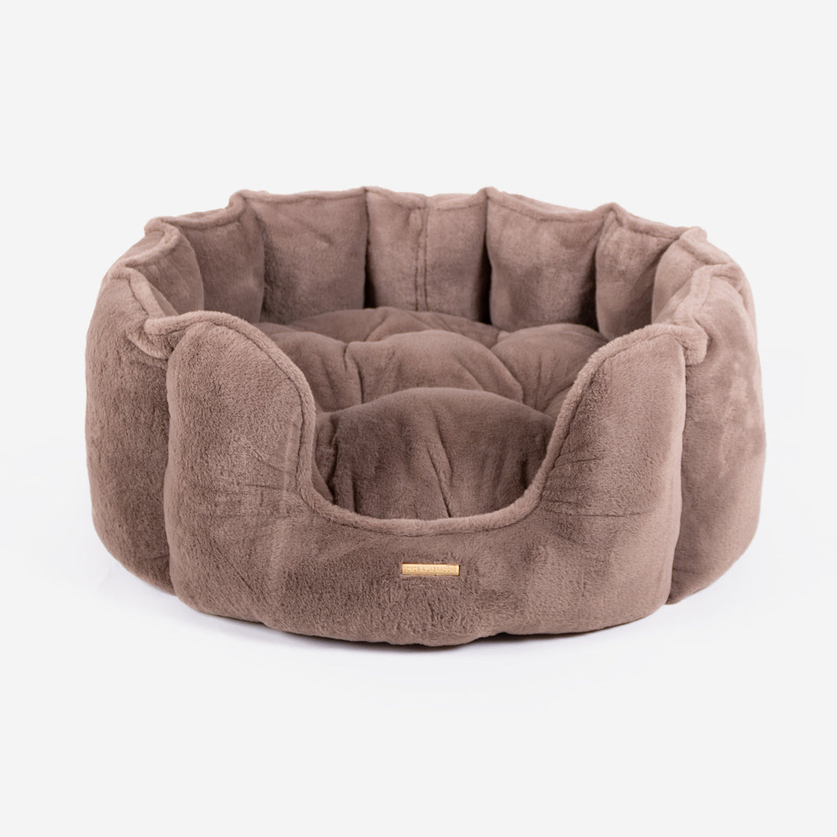 High Wall Bed With Removable Covers in Calming Anti-Anxiety Fawn Faux Fur, view 6