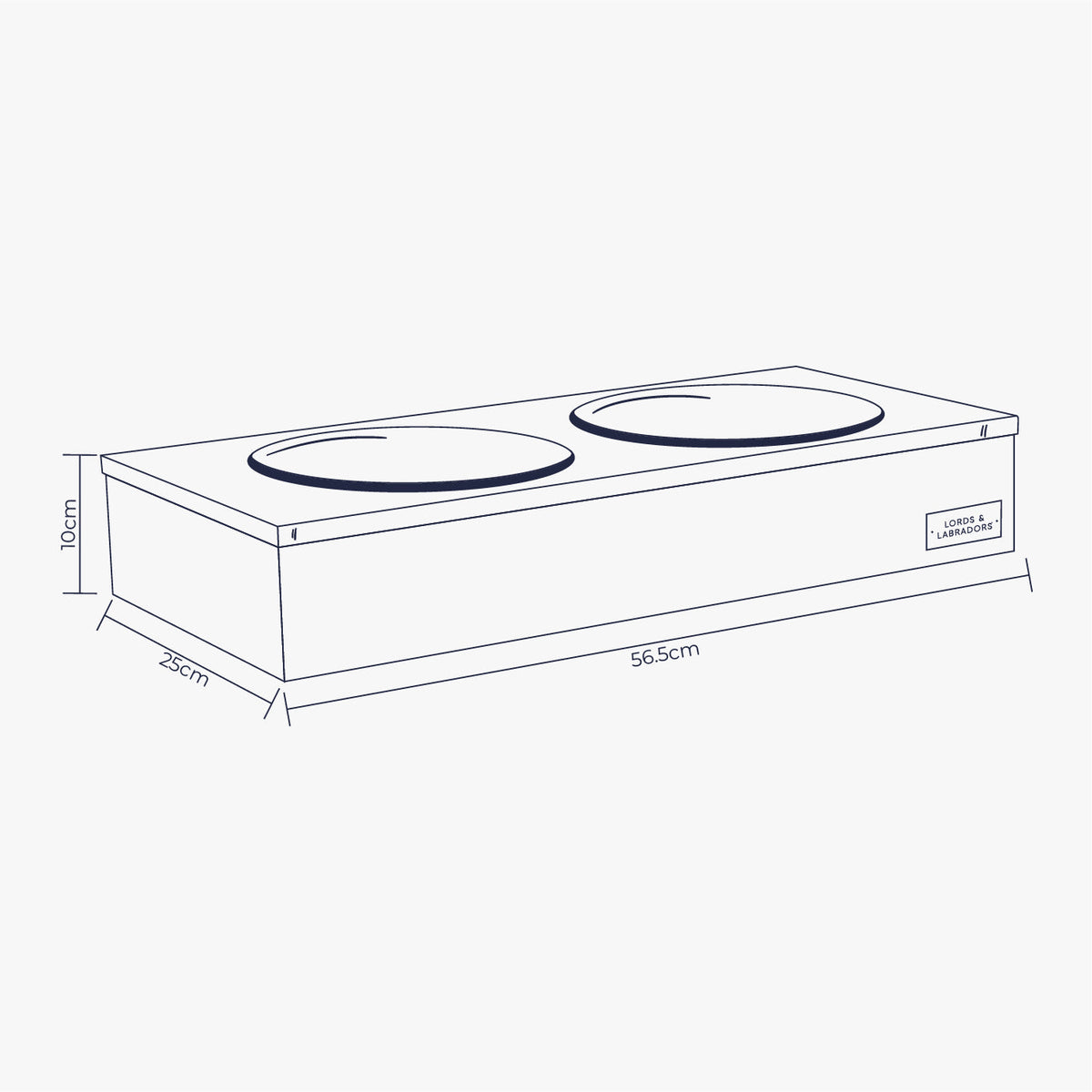 Wooden Wall Mounted Pet Feeder in White, view 2