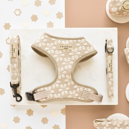 Cocopup London Mocha Flower Luxe Adjustable Neck Harness, view 4