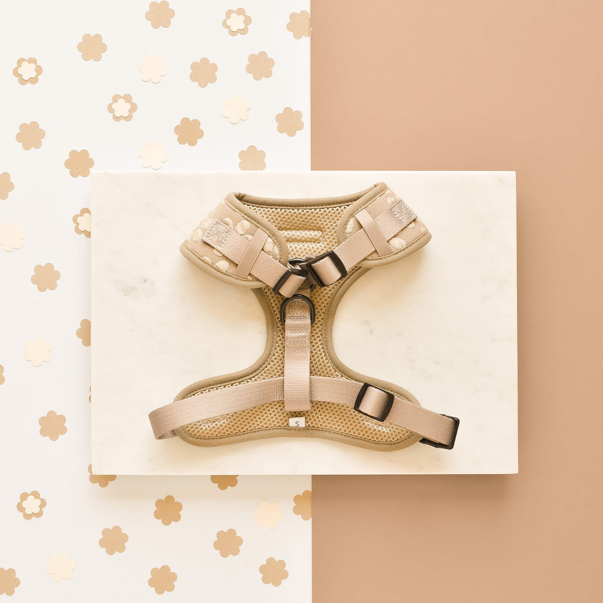 Cocopup London Mocha Flower Luxe Adjustable Neck Harness, view 3