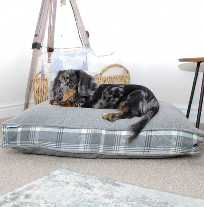 Dog Cushion in Balmoral Dove Grey Tweed, view 10
