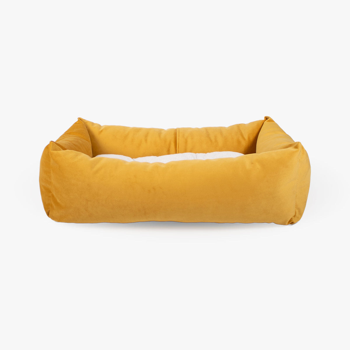 Cosy & Calming Puppy Crate Bed With Removable Covers In Saffron Velvet, view 8