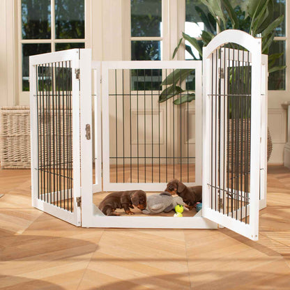 White Wooden Puppy Play Pen