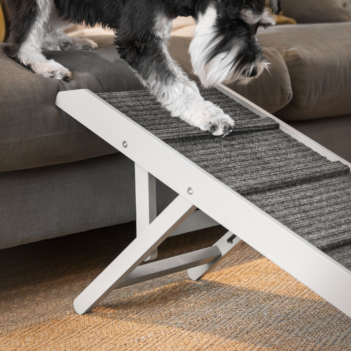 Grey Wooden Pet Ramp, view 3