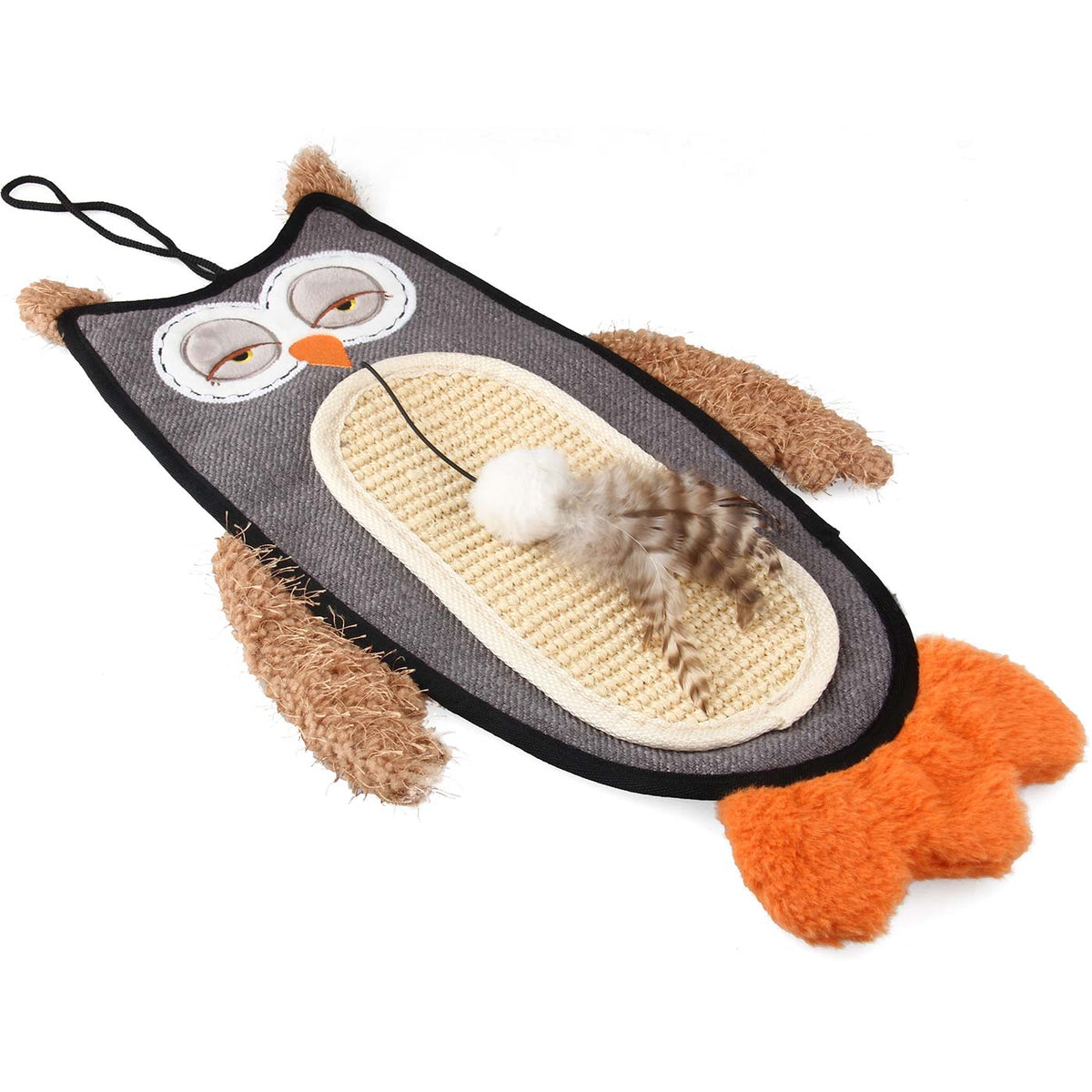GiGwi Owl Cat Scratcher with Sisal Belly and Catnip, view 2