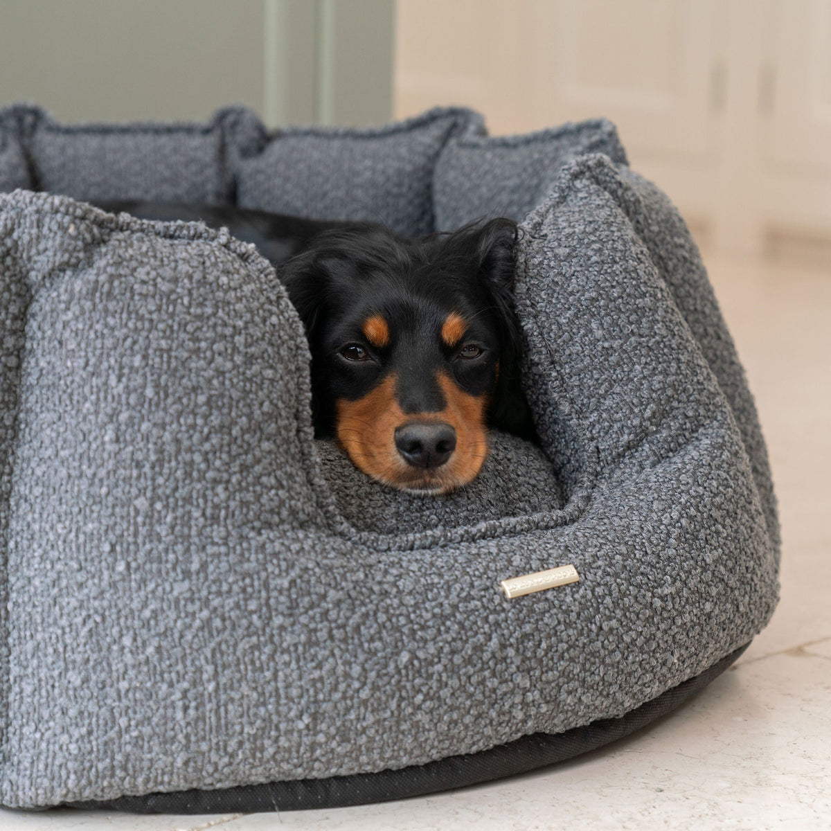 High Wall Bed With Removable Covers in Granite Bouclé, view 4