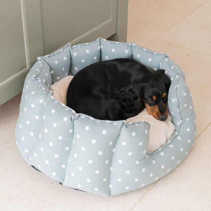 High Wall Bed With Removable Covers in Duck Egg Spot, view 4
