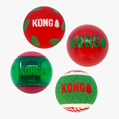 KONG Holiday Occasions Balls 4 Pack, view 3