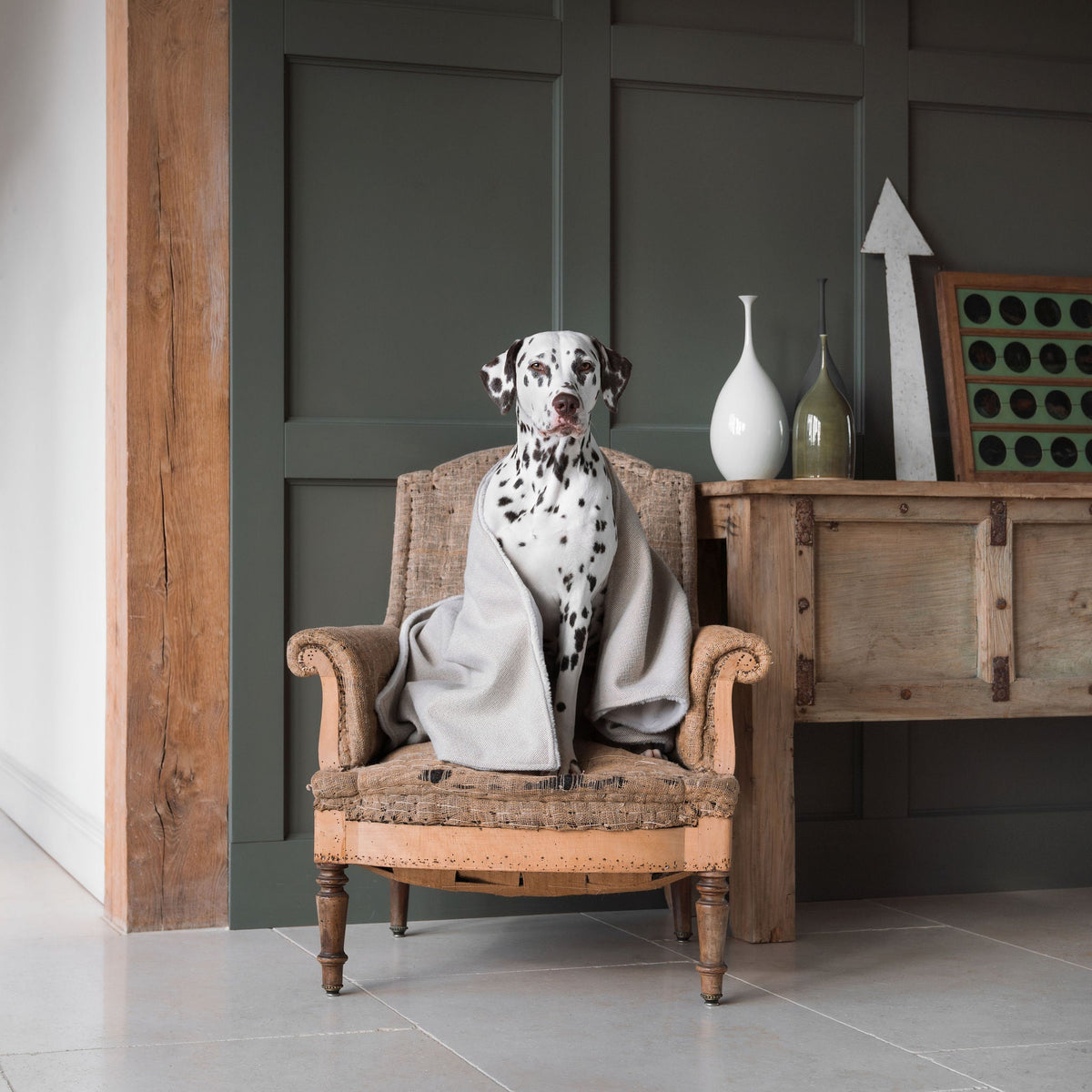 Dog & Puppy Blanket in Herringbone Tweed, view 14
