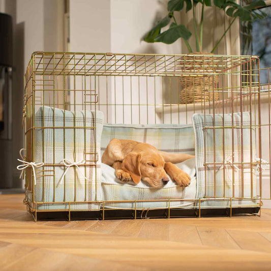 Dog Crate Bumper in Balmoral Duck Egg
