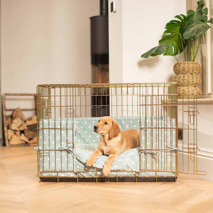 Dog Crate Bumper in Duck Egg Spot, view 3