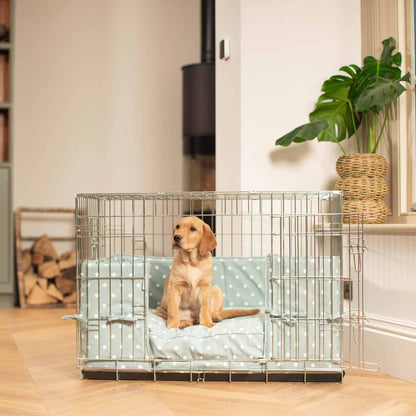Dog Crate Bumper in Duck Egg Spot, view 2