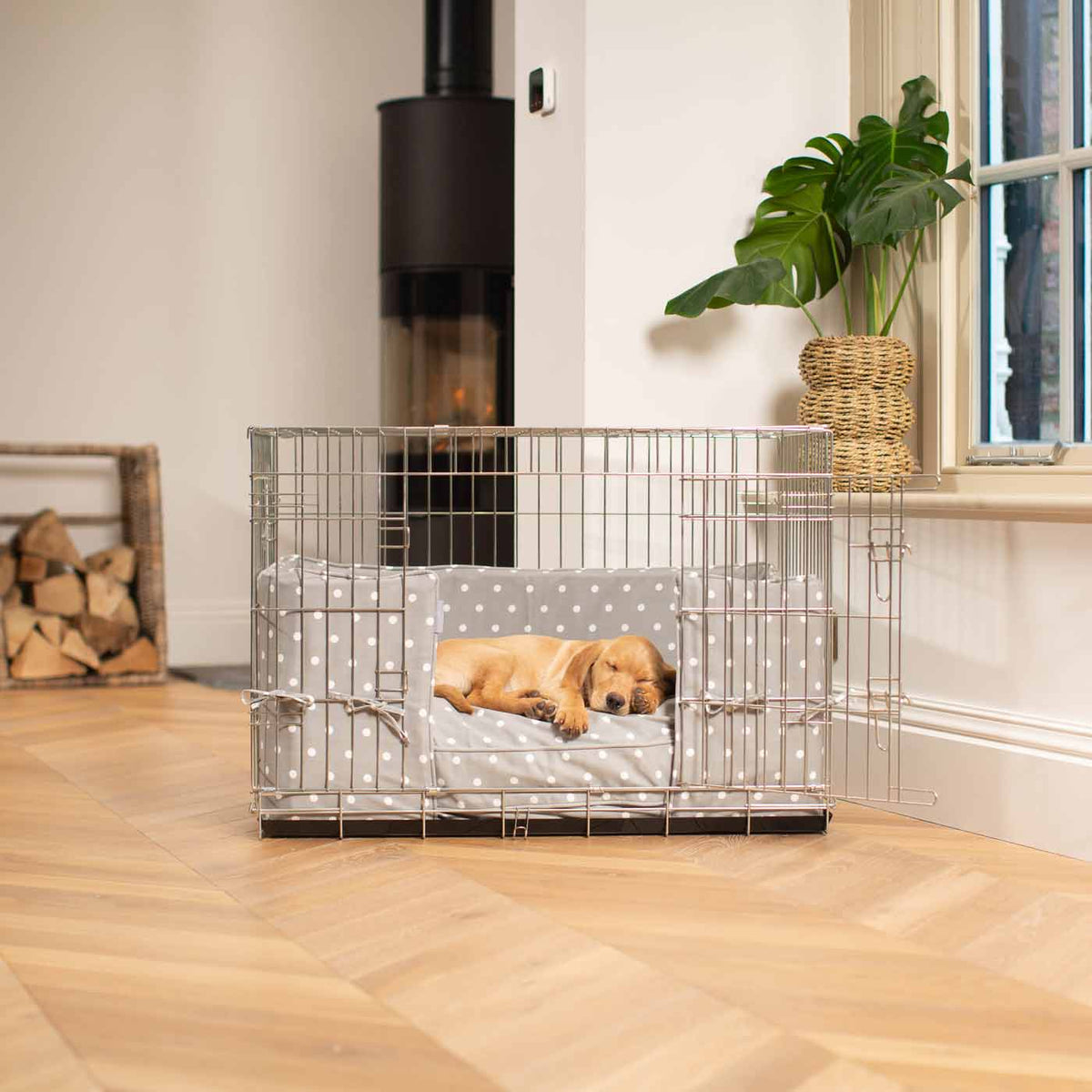 Dog Crate Bumper in Grey Spot, view 2
