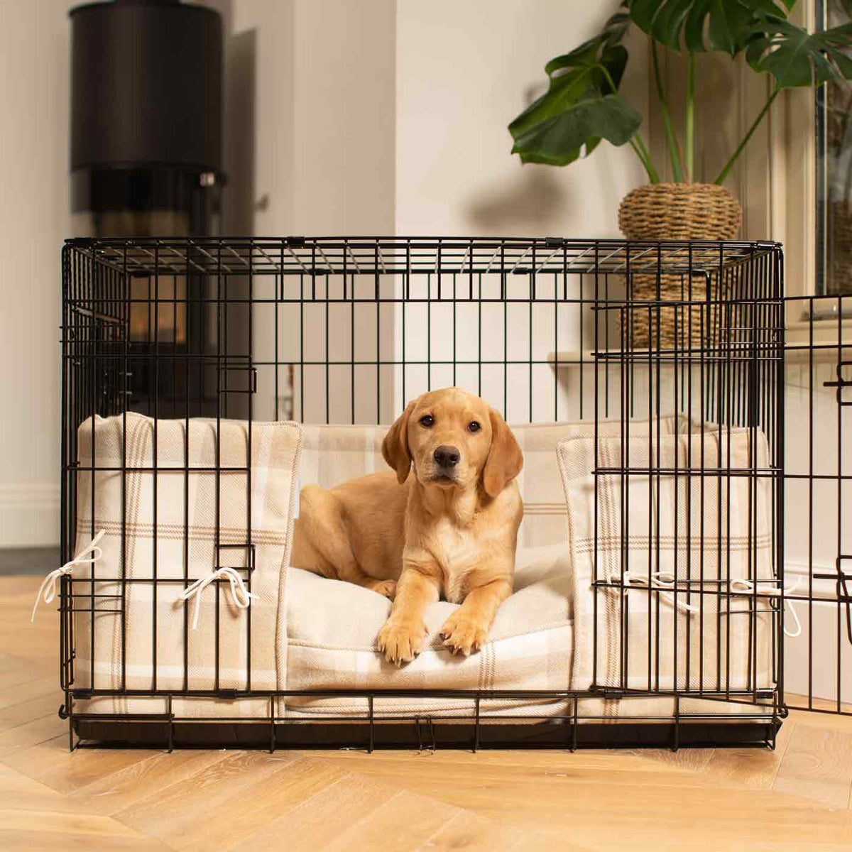 Dog Crate Bumper in Balmoral Natural Tweed, view 5