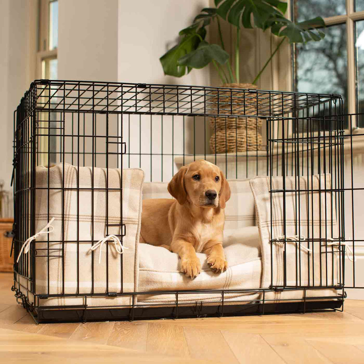 Dog Crate Bumper in Balmoral Natural Tweed, view 6