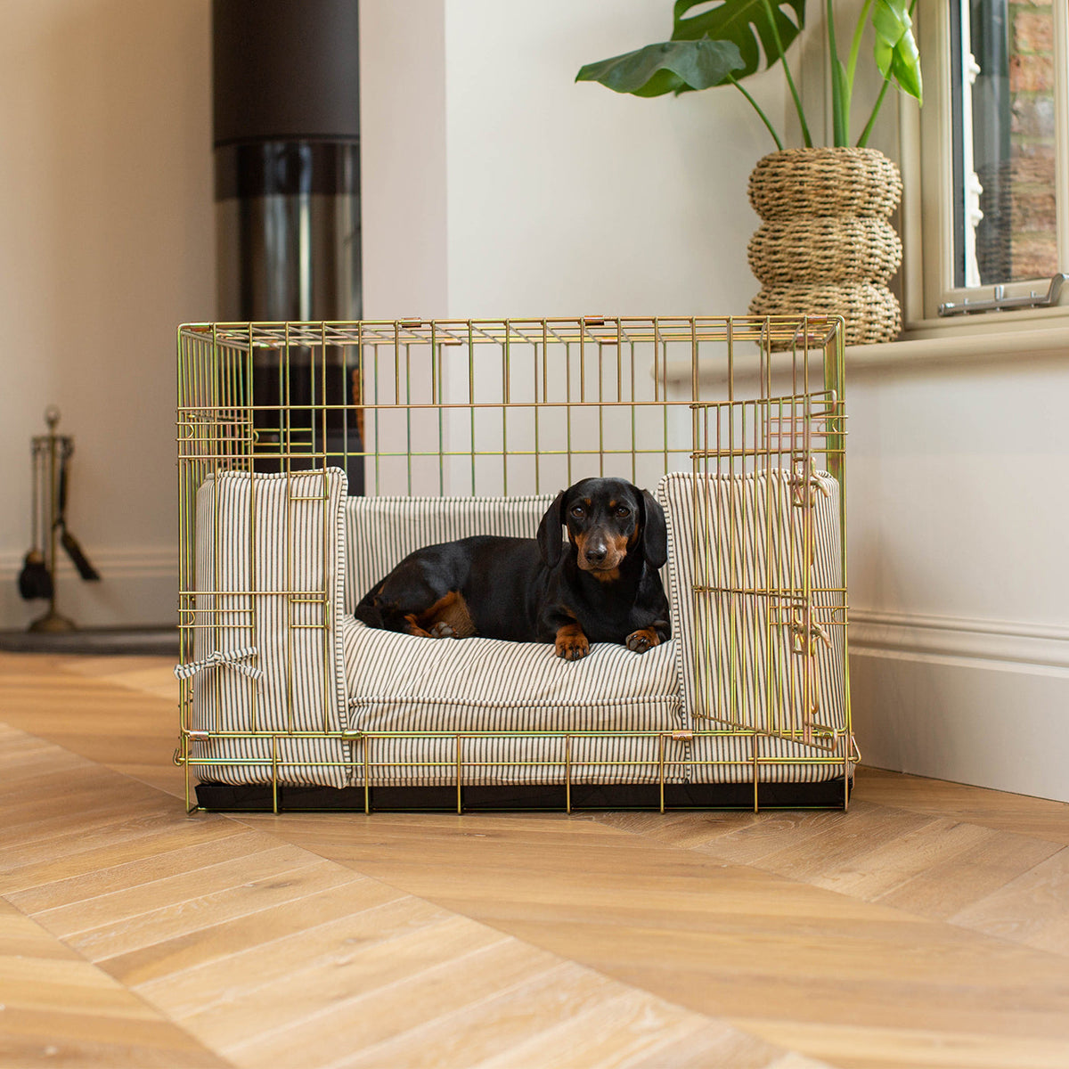 Dog Crate Set in Regency Stripe, view 8