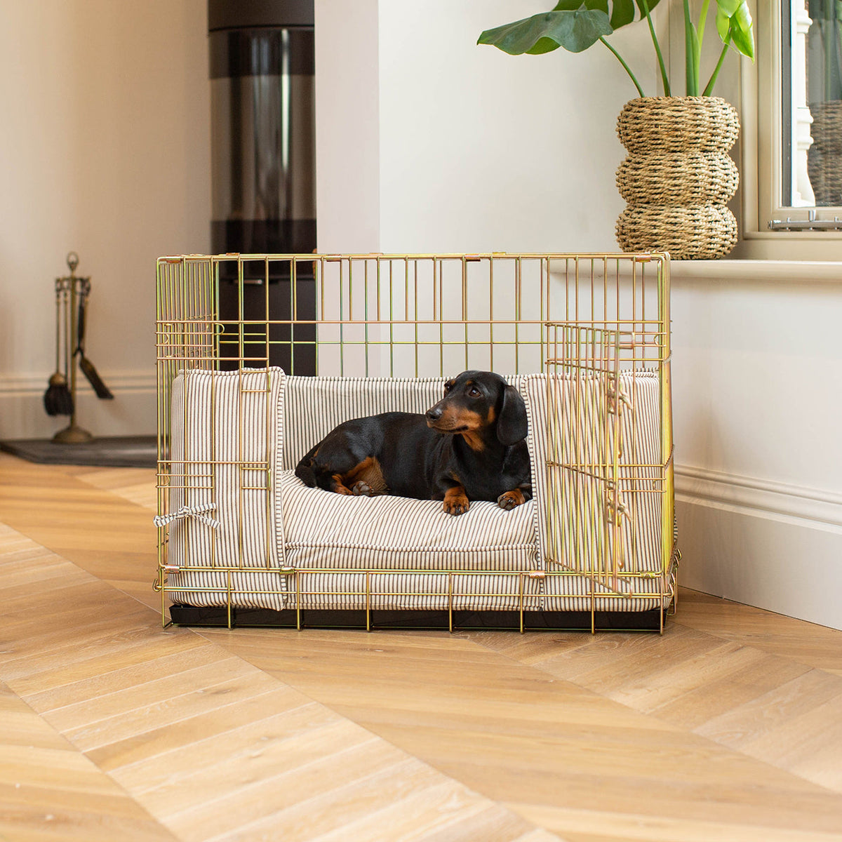 Dog Crate Bumper in Regency Stripe, view 2