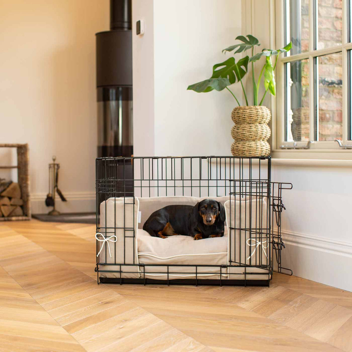 Dog Crate Bumper in Savanna Oatmeal, view 4